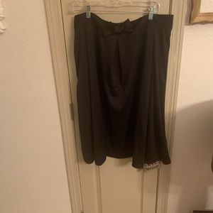 NWOT black shein a line bow skirt 2xl